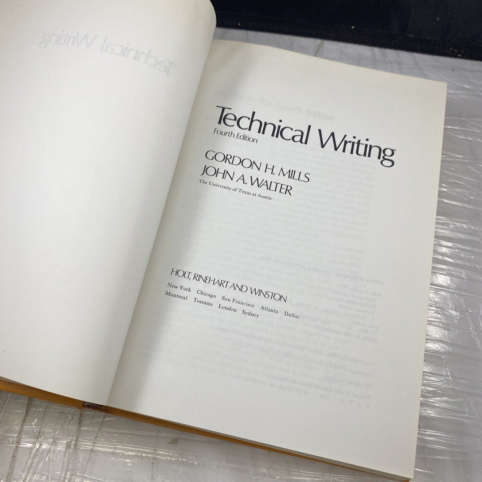 Technical Writing by Gordon H. Mills Fourth Ed. Vintage 70s Textbook Orange