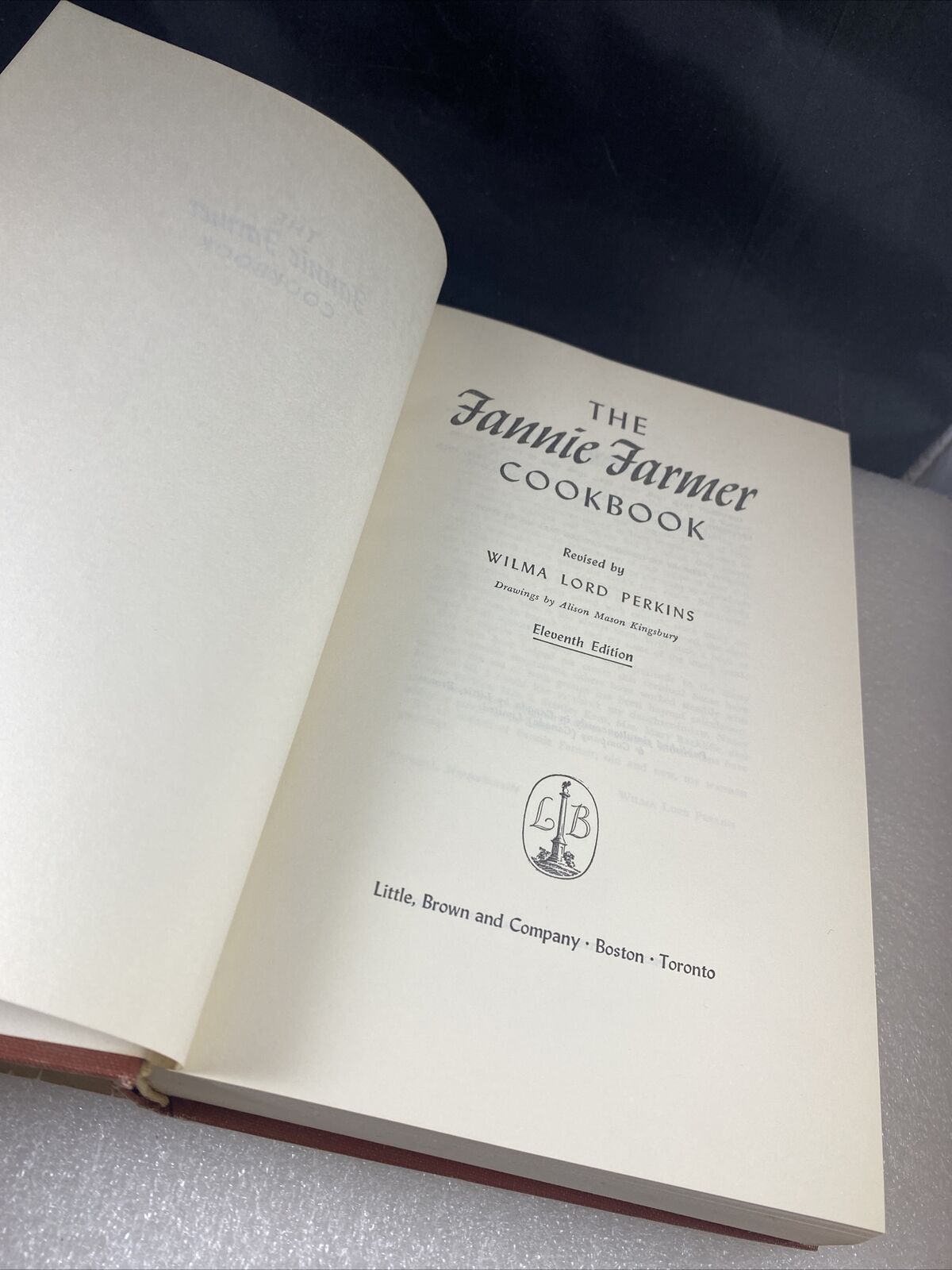 The Fanny Farmer Cookbook 11th Eleventh Edition Revised Enlarged 1965