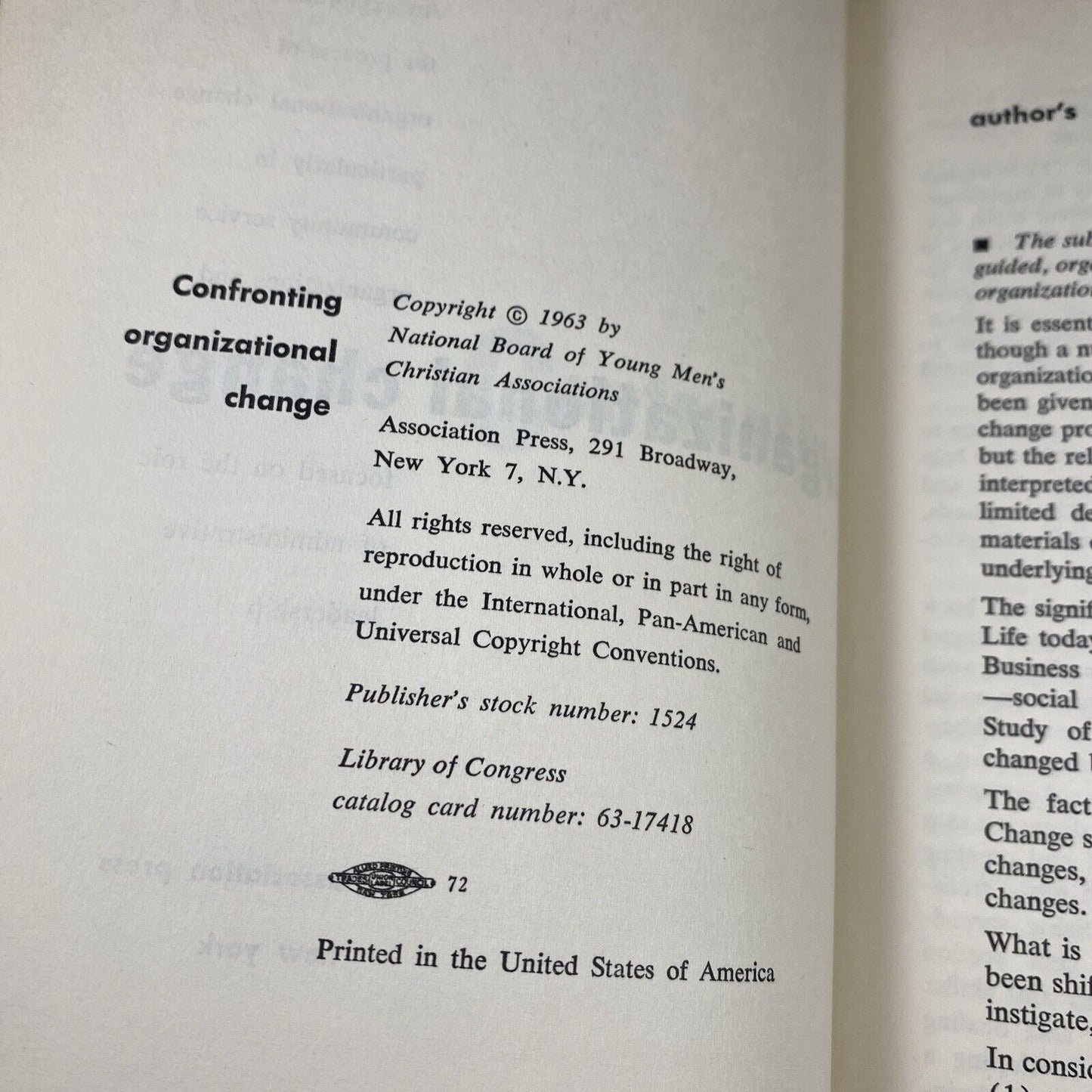 Confronting Organizational Change Ray Johns RARE Business Social Science Studies
