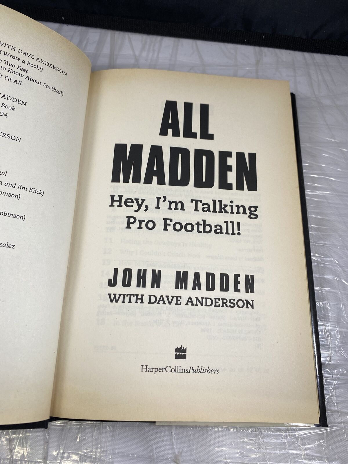 All Madden Hey  I m Talking Pro Football Vintage First Edition Print Famous Book