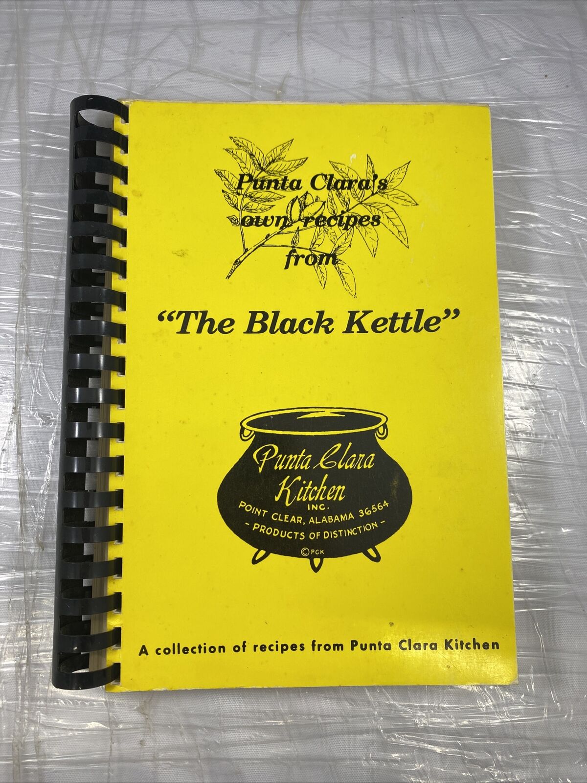 The Black Kettle Punta Clara Kitchen Cookbook Vintage 90s Spiral Bound Rare US