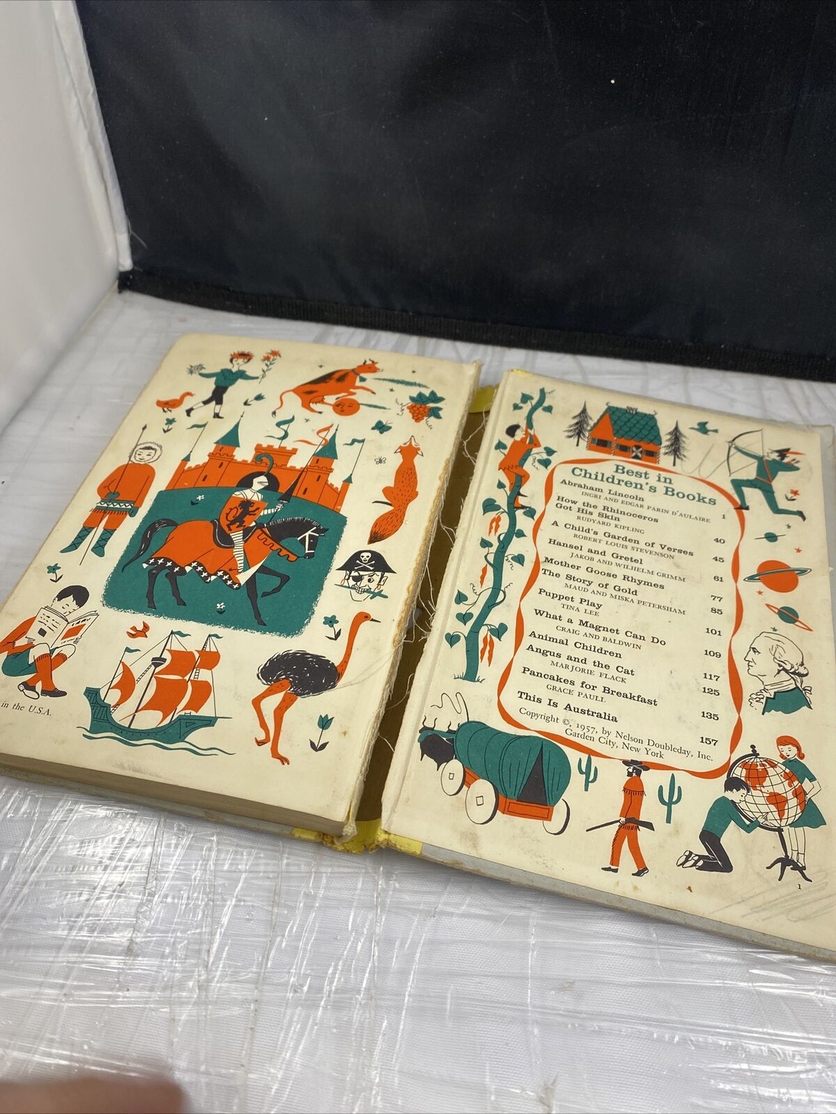 Best In Children's Books by Nelson Doubleday (1957) Vintage Illustrated Kids