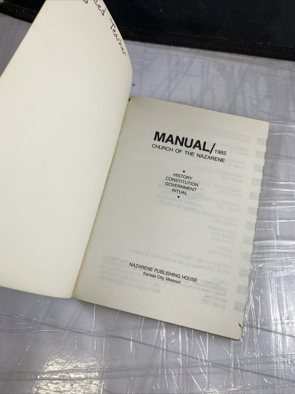 Church of the Nazarene Manual 1985 Vintage 80s Christian Ritual Book Kansas City