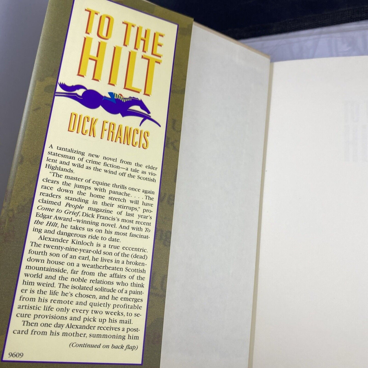 To the Hilt - Hardcover By Francis, Dick - VERY GOOD FIRST EDITION 2nd Print