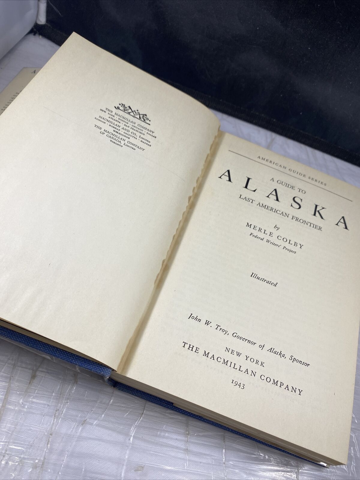 A Guide to Alaska by Merle Colby Federal Writers Project w/fold out map Intact 