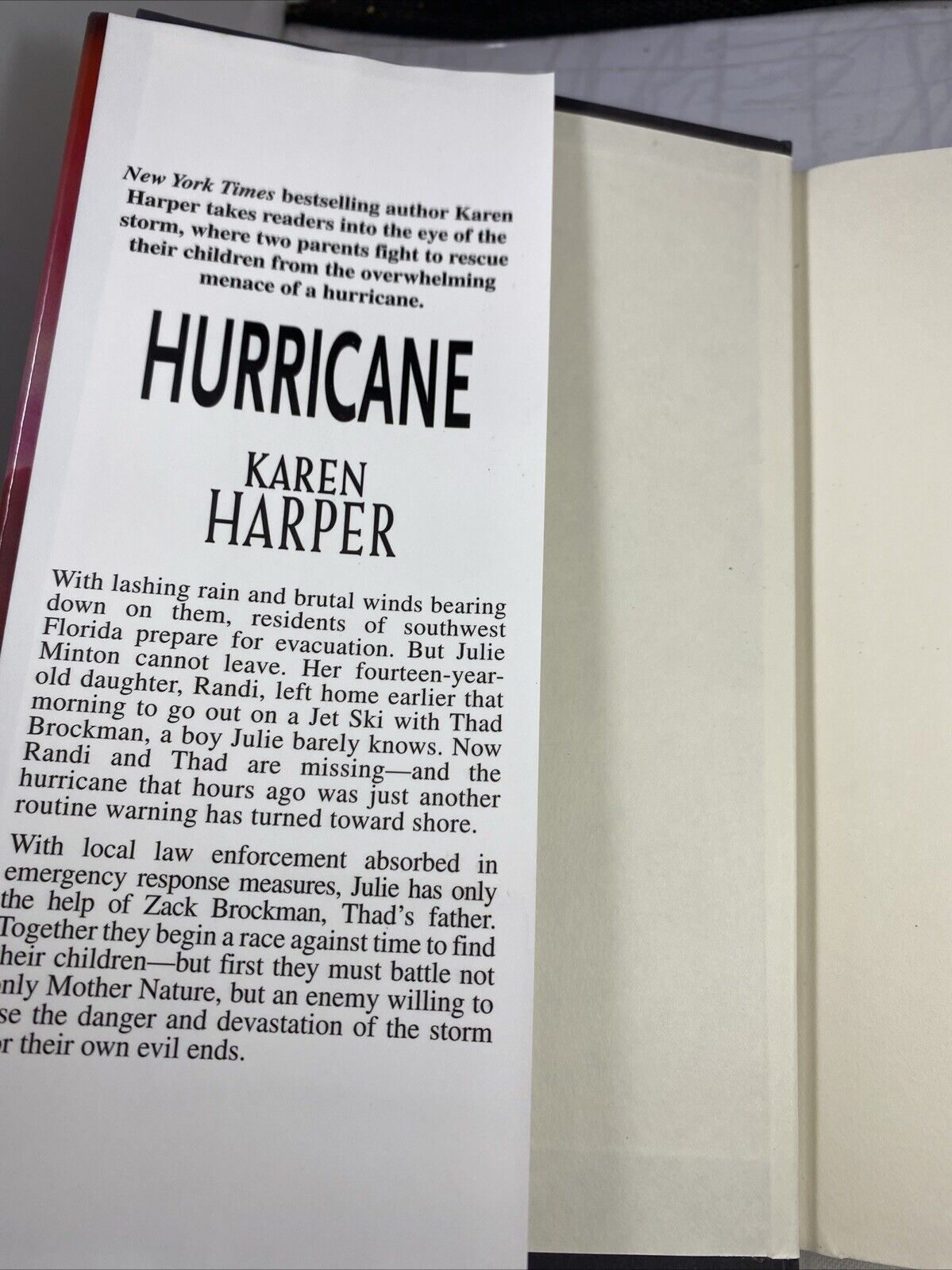 Hurricane (Book Club Edition) - Hardcover By Karen Harper VERY GOOD LN MIRA