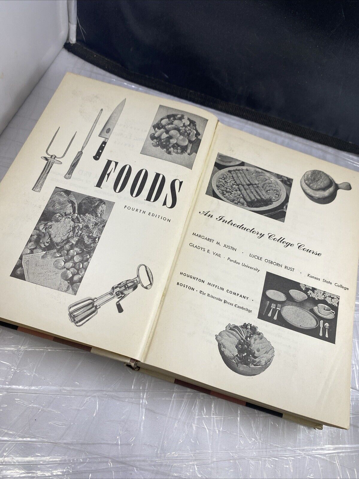 Foods Cookbook Justin Rust Vail 1956 Riverside Vintage College Cooking Textbook