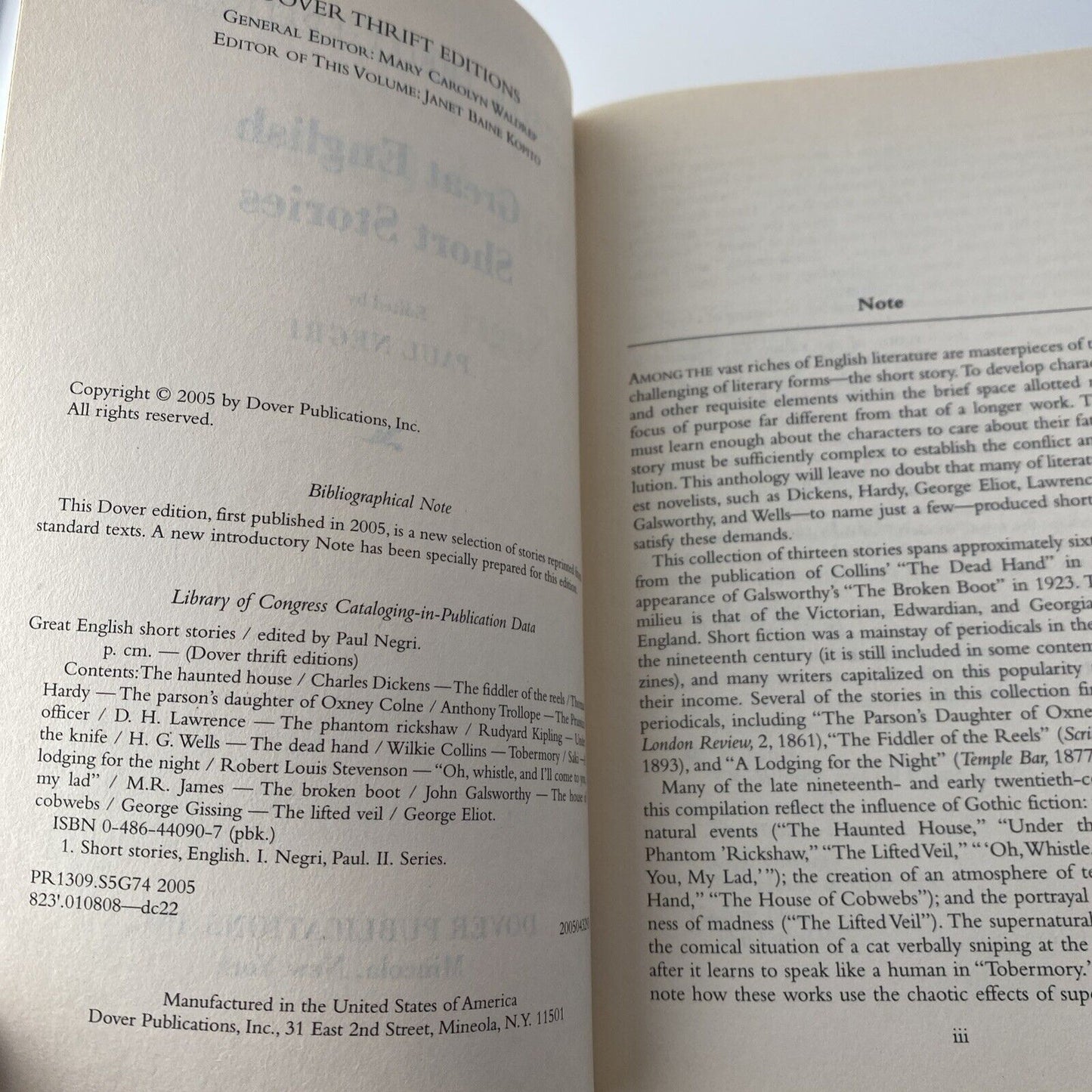 Great English Short Stories (Dover Thrift Editions) Paperback Book Literature