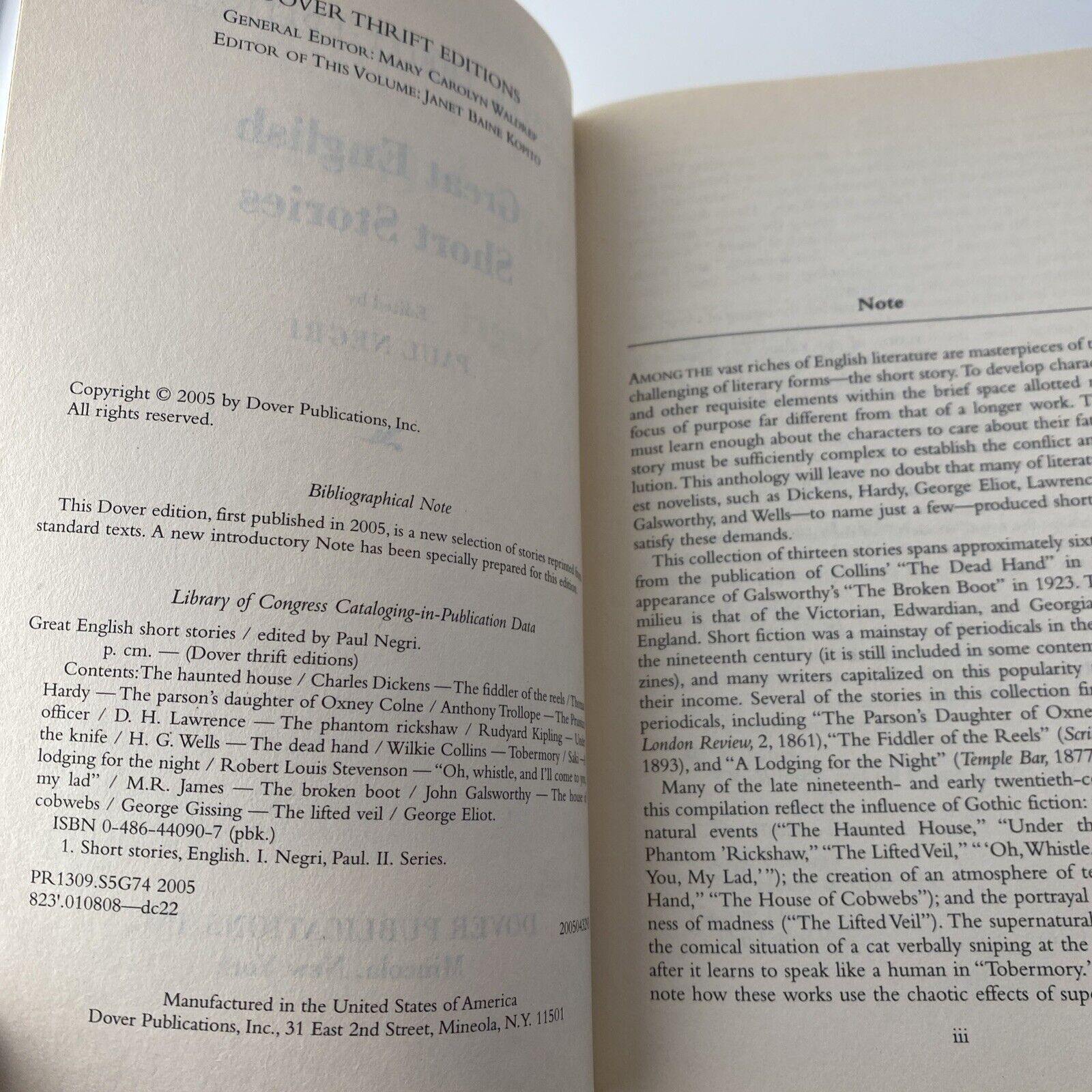 Great English Short Stories (Dover Thrift Editions) Paperback Book Literature