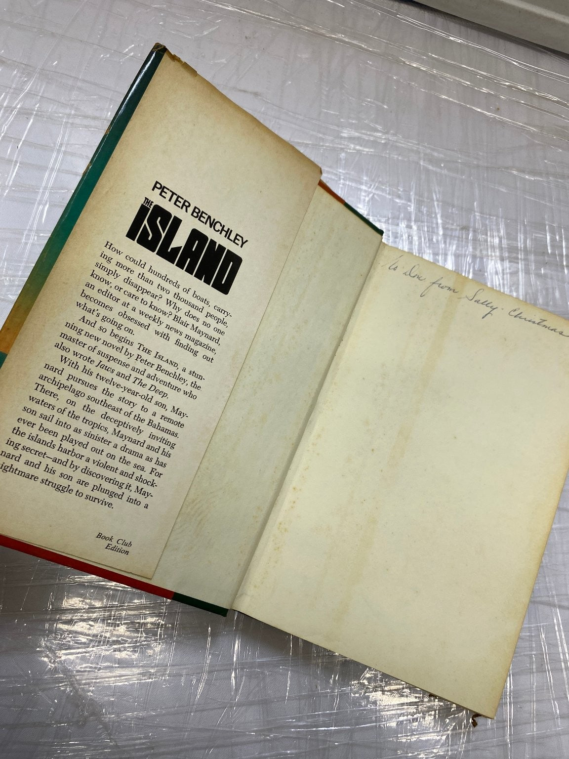 The Island Peter Benchley 1979 Book Club Edition Thriller Doubleday