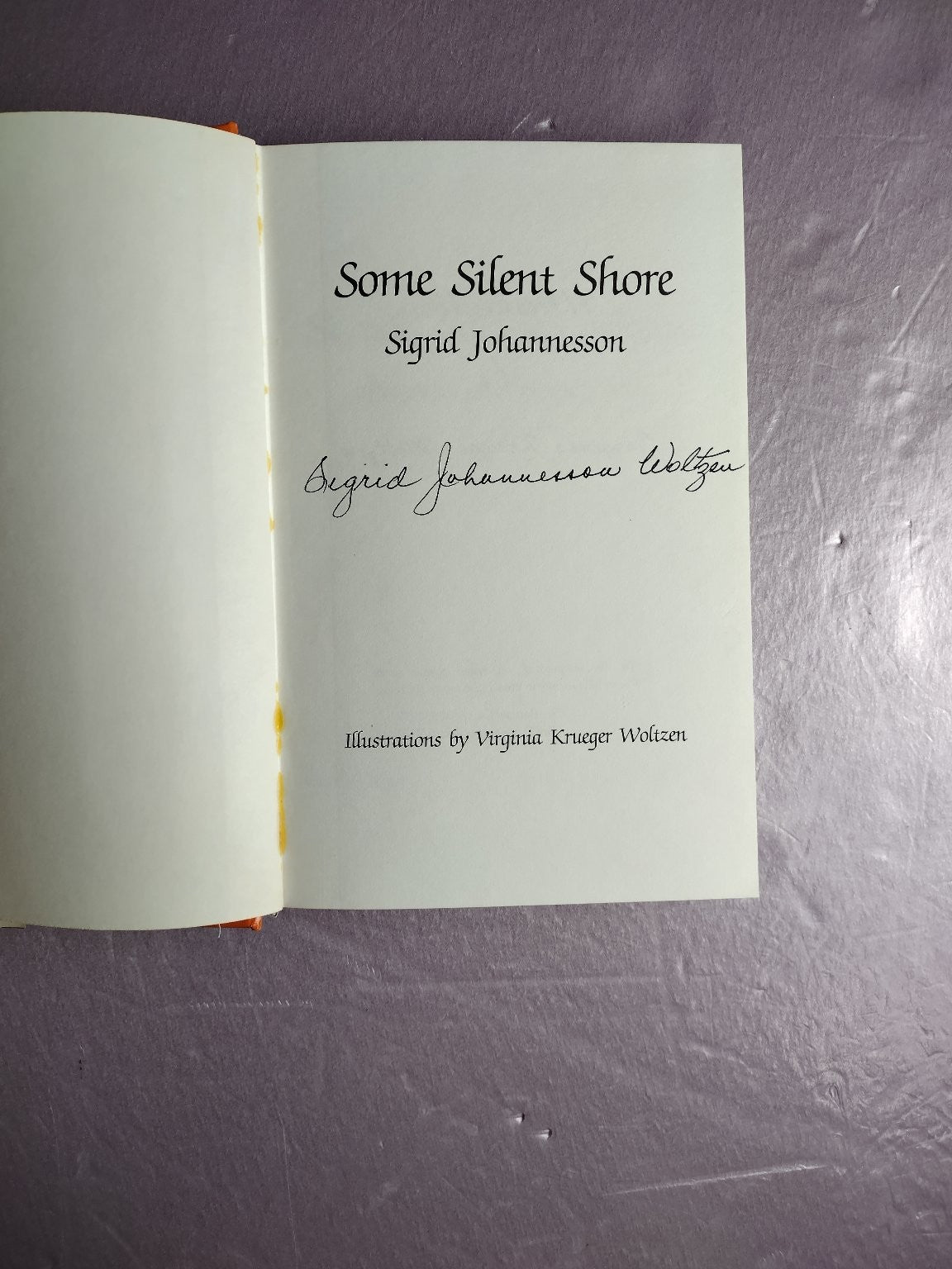 Some Silent Shore Sigrid Johannesson 1983 Signed Illustrated Poetry Open Door