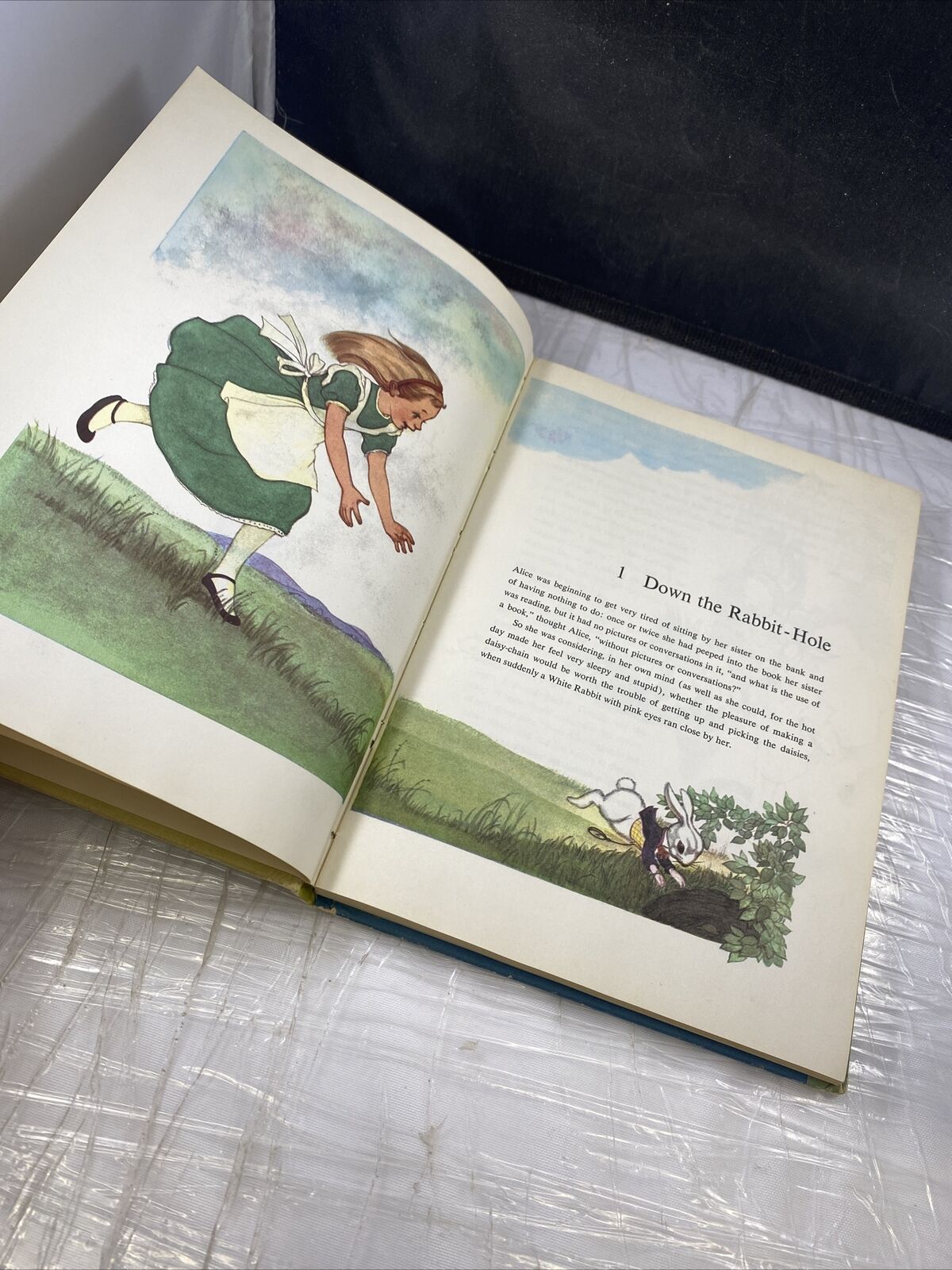 Vintage 1957 PETER PAN and 1955 ALICE IN WONDERLAND Dual Book, Dandelion Library