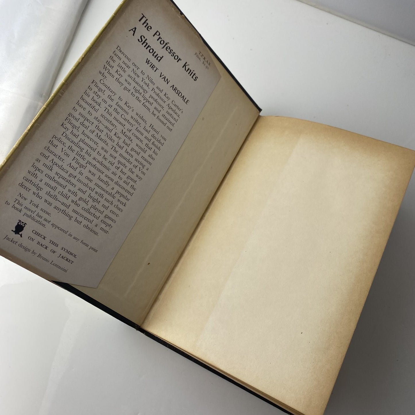 The Professor Knits a Shroud Wirt Van Arsdale 1951 First Edition Crime Club