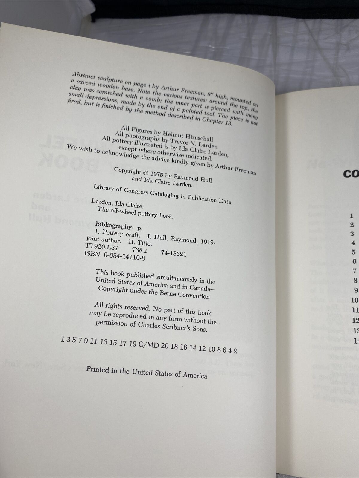 The Off-Wheel Pottery Book by Ida Claire Larden &  Raymond Hull Vintage Ceramics