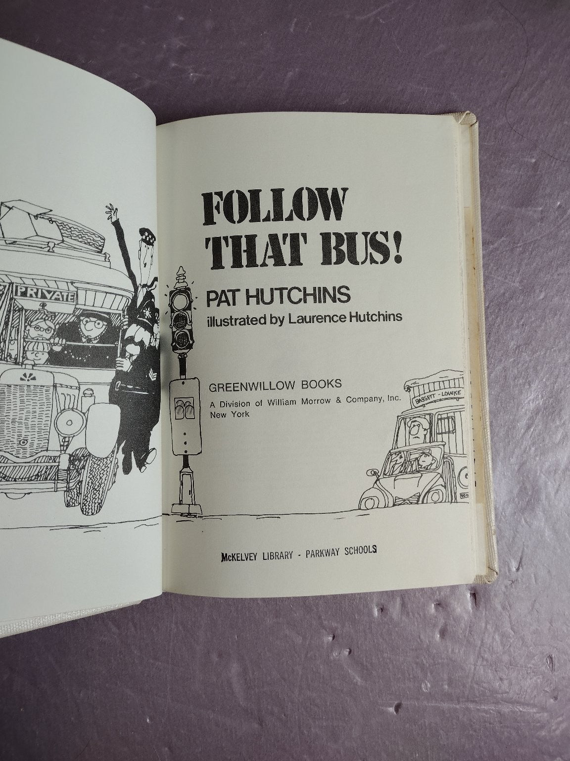 Follow That Bus! Pat Hutchins 1977 Illustrated Children's Fiction Greenwillow