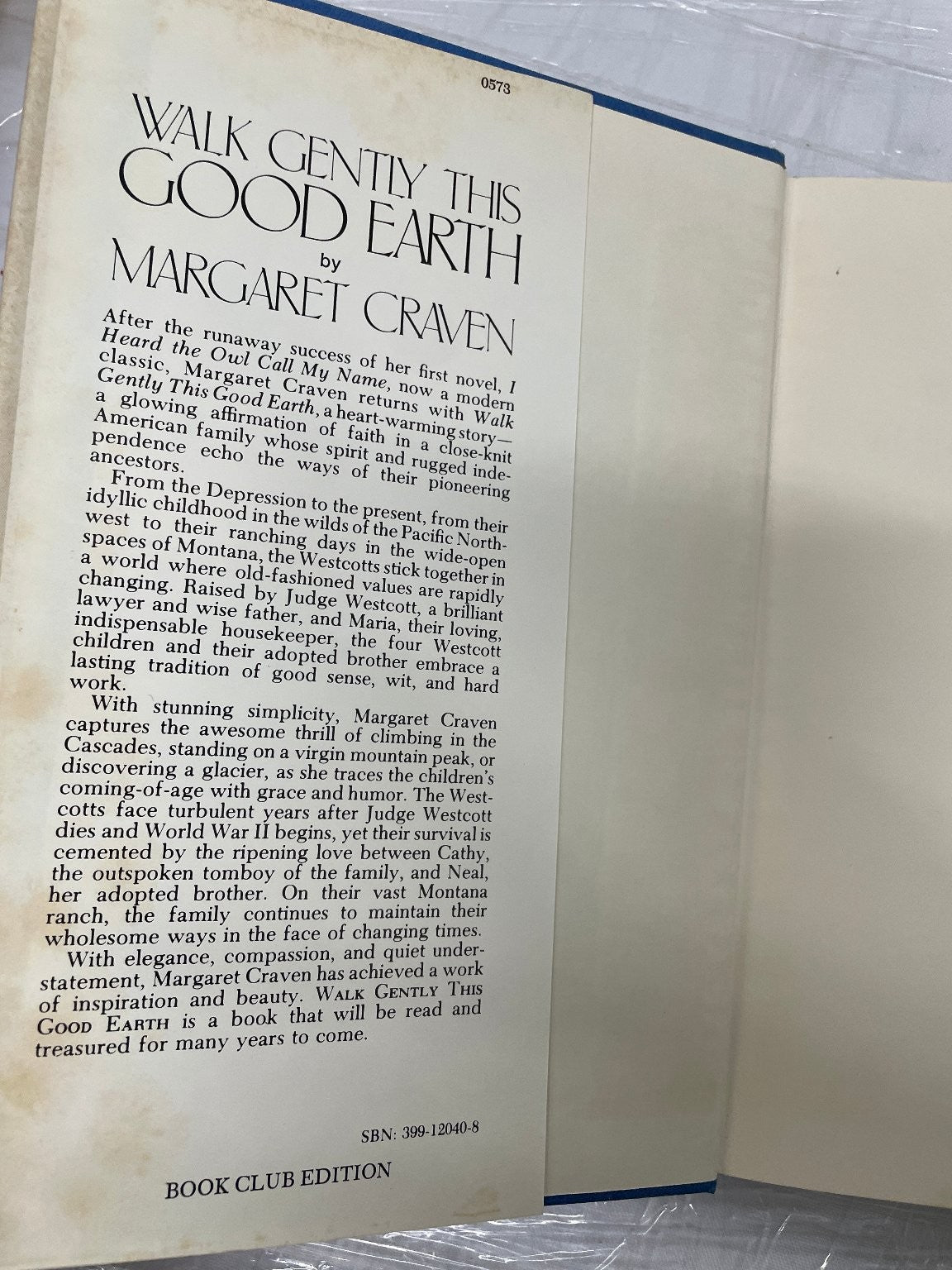 Walk Gently This Good Earth Margaret Craven Third Impression 1977 Historical