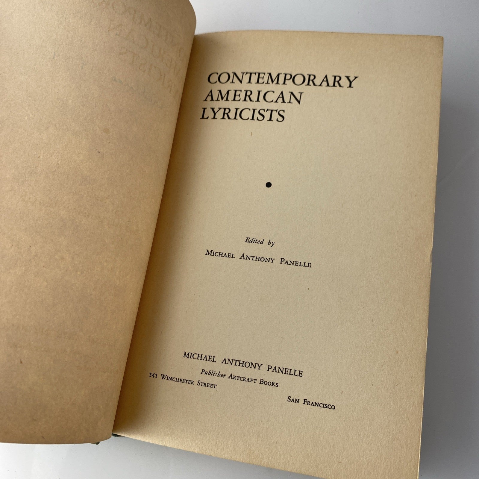 Extremely Rare Antique Songwriters Poets Poetry Contemporary American Lyricists