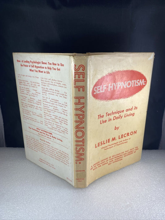 Self Hypnotism: The Technique Daily Living by Leslie LeCron Vintage 60s Selfhelp