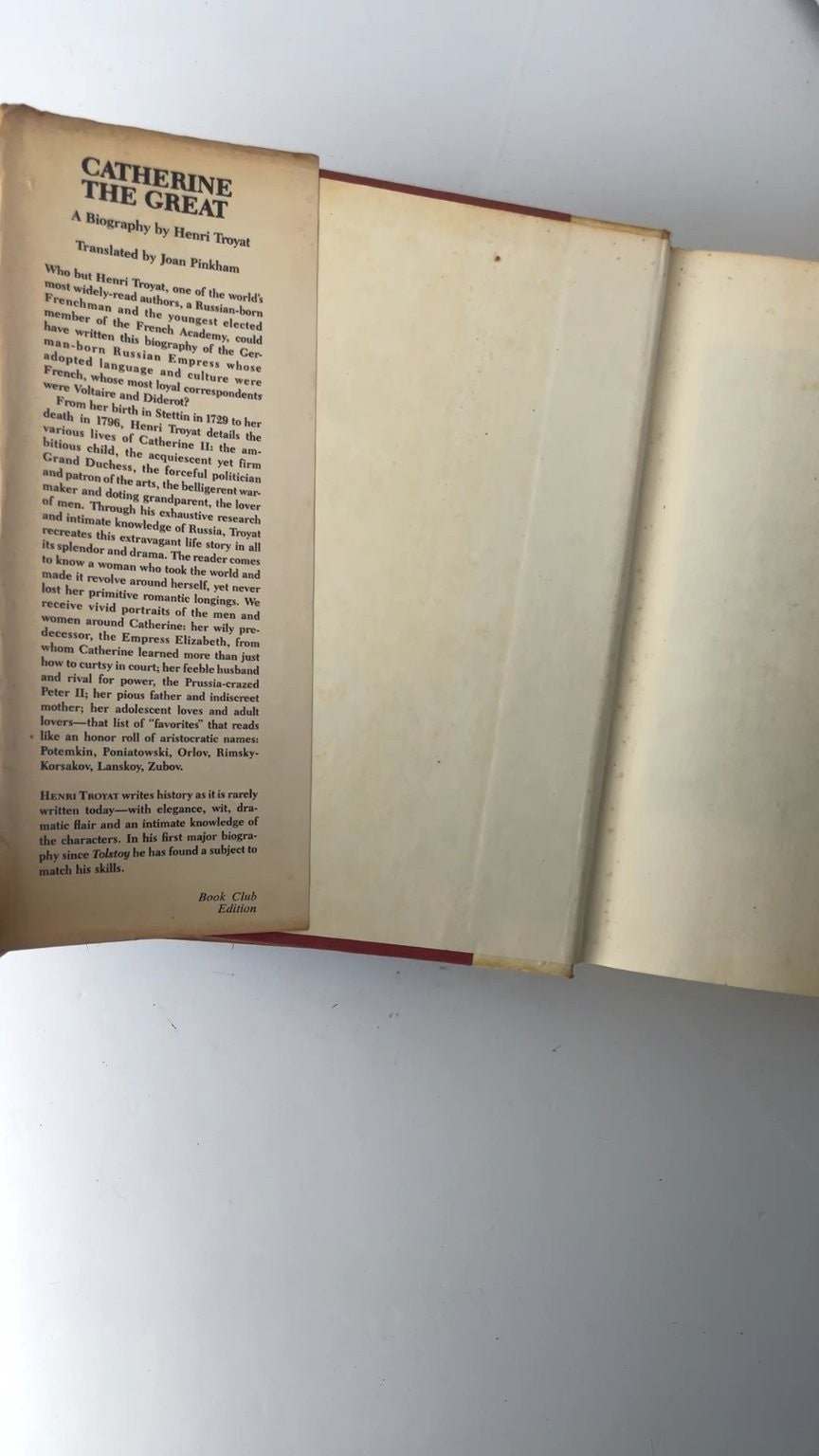 Catherine the Great Henri Troyat 1980 Book Club Edition Biography E P Dutton