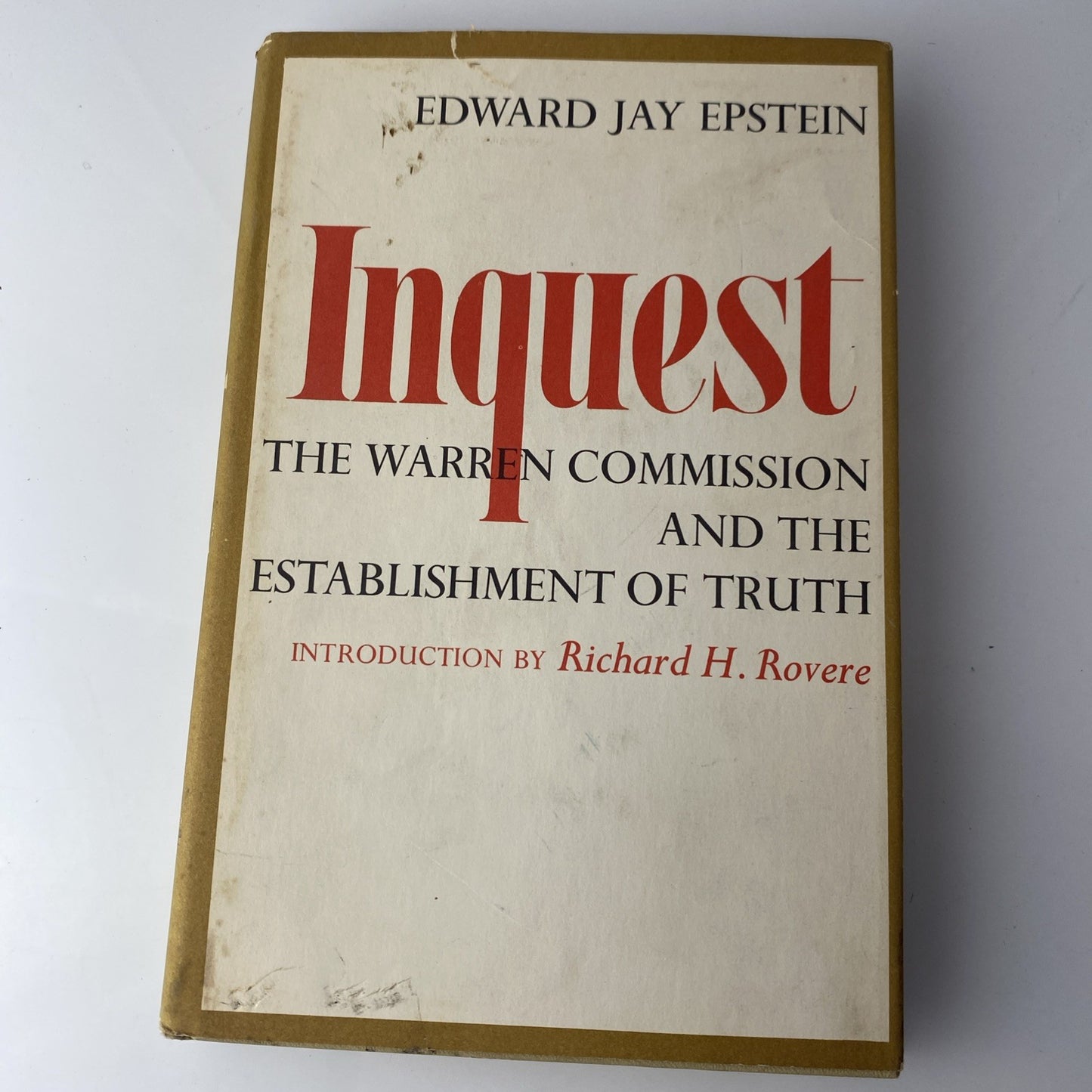 JFK Assassination - Inquest -  Edward J. Epstein - 1966 BCE 1st Vintage Hardcver