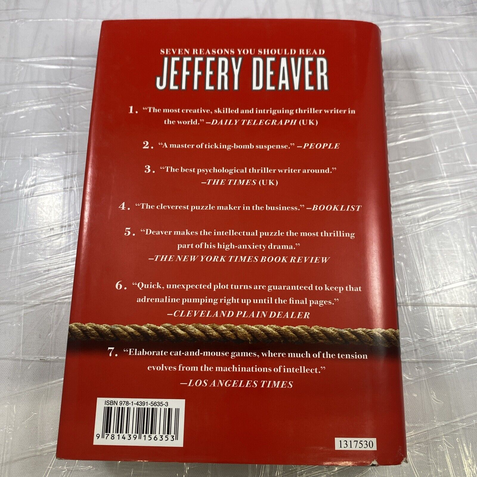 Edge by Jeffery Deaver (2010, Hardcover) Mystery Thriller Book Club Edition. VG!