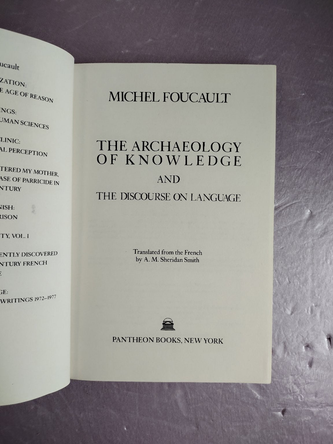 Archaeology of Knowledge Foucault 1982 Philosophy History Pantheon