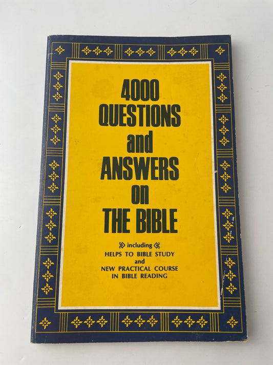 4000 Questions and Answers on the Bible A.J. Holman 1960 Bible Study