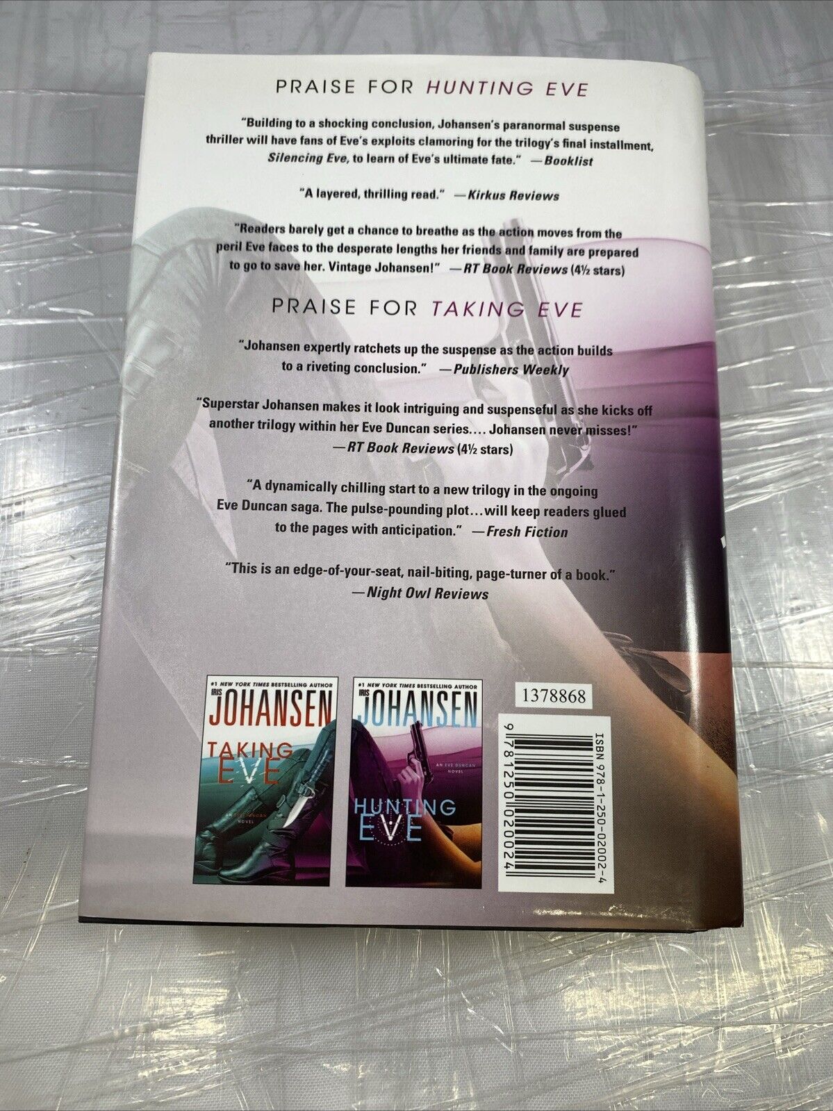 Silencing Eve: An Eve Duncan Novel by Johansen, Iris VERY GOOD BOOK CLUB ED