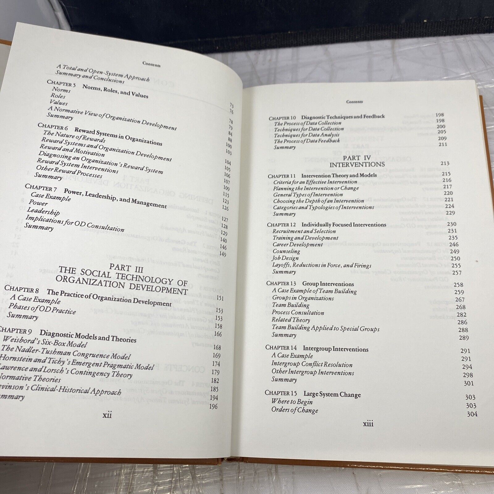 Organization development: Principles and practices Vintage 80s Textbook Orange