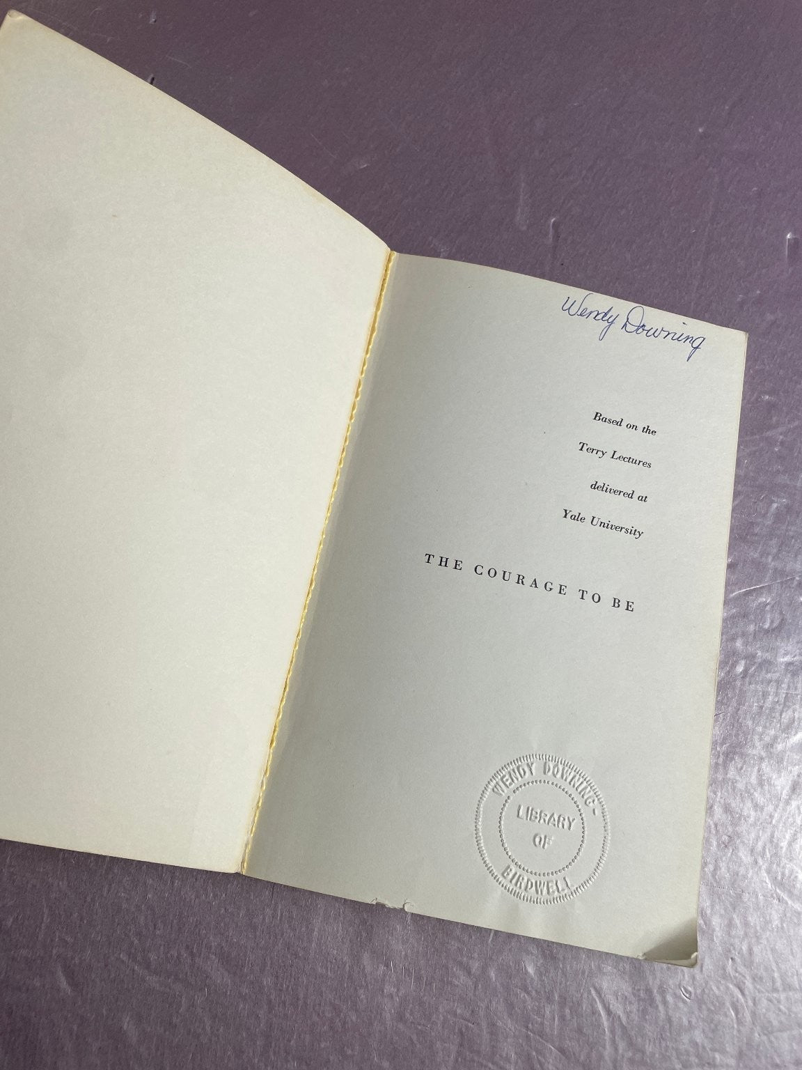 The Courage to Be Paul Tillich 1977 46th Printing Philosophy Yale Paperback