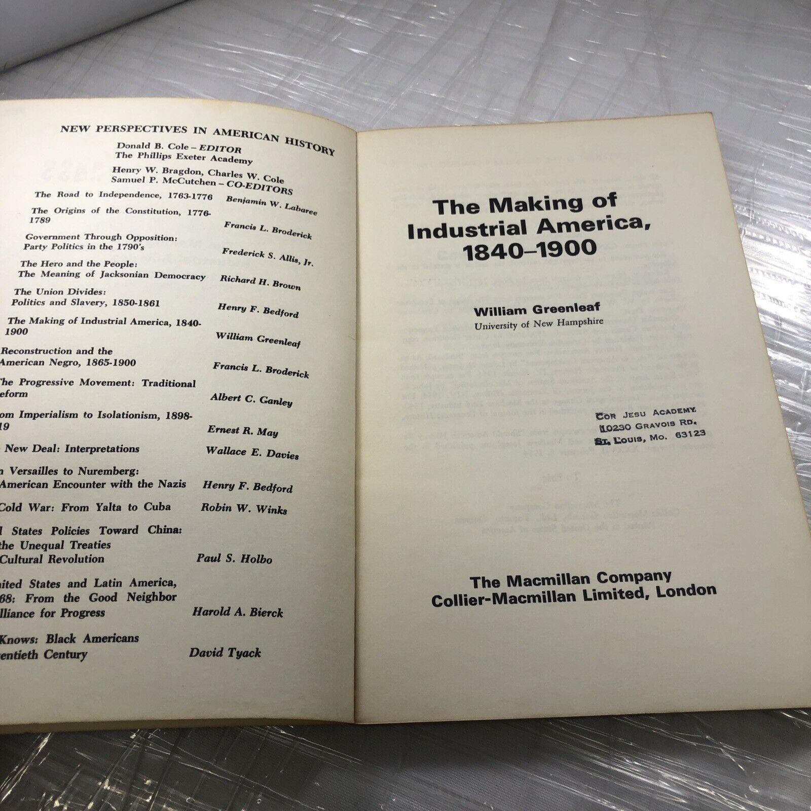 The Making Of Industrial America 1840-1900 - William Greenleaf 1969 Rare Vintage