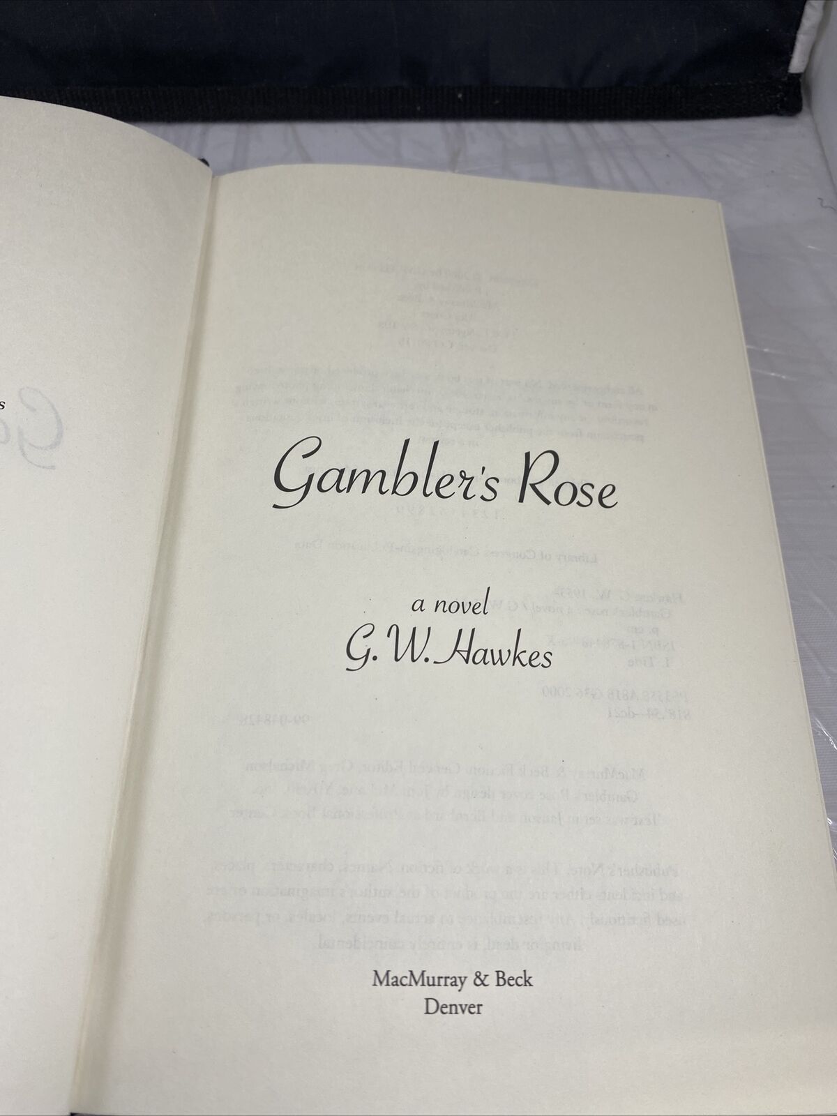 Gamblers Rose by G.W. Hawkes Rare First Edition Print American Gambling Fiction