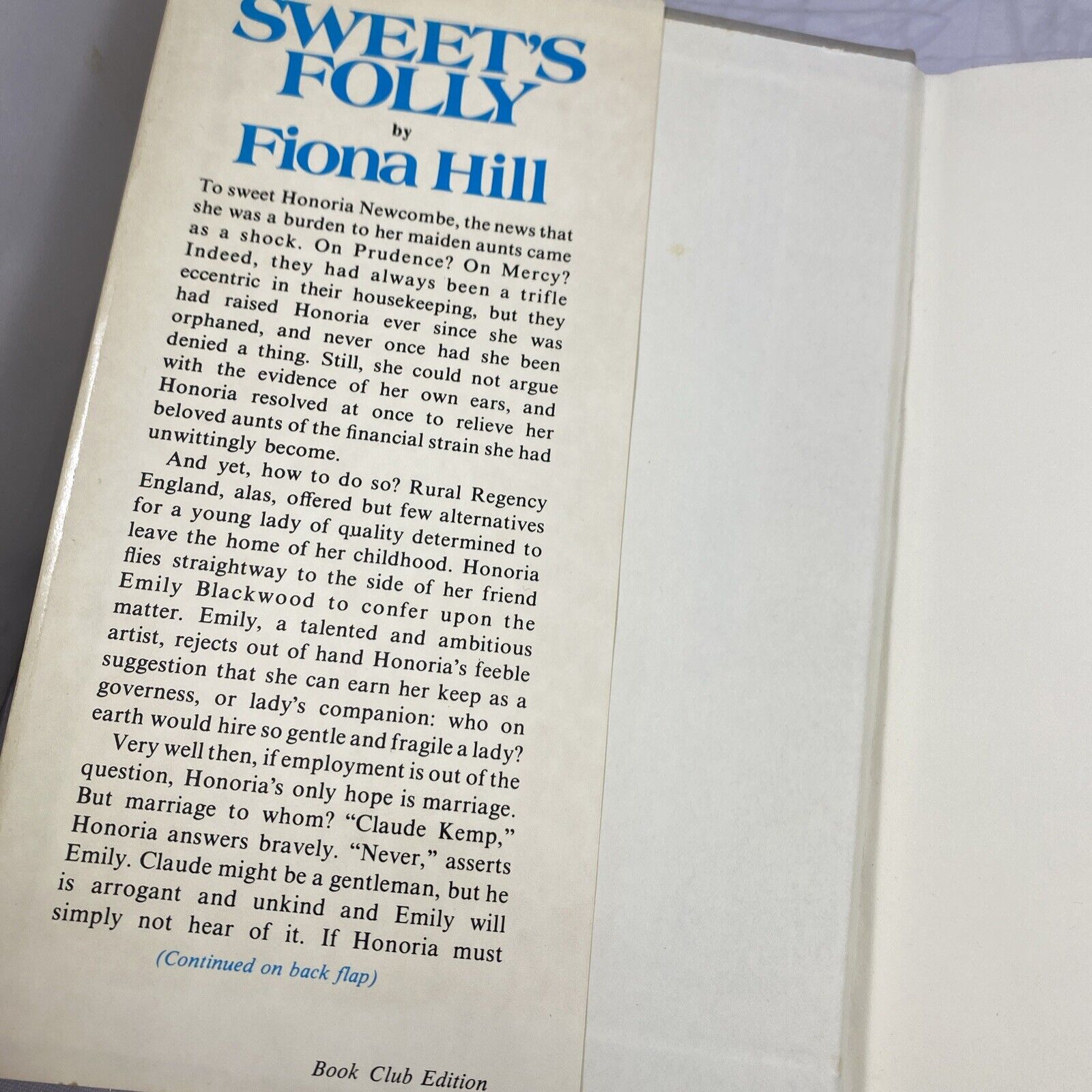 Sweet's Folly A Novel by Fiona Hill (1977, Other) Hardcover Vintage BCE