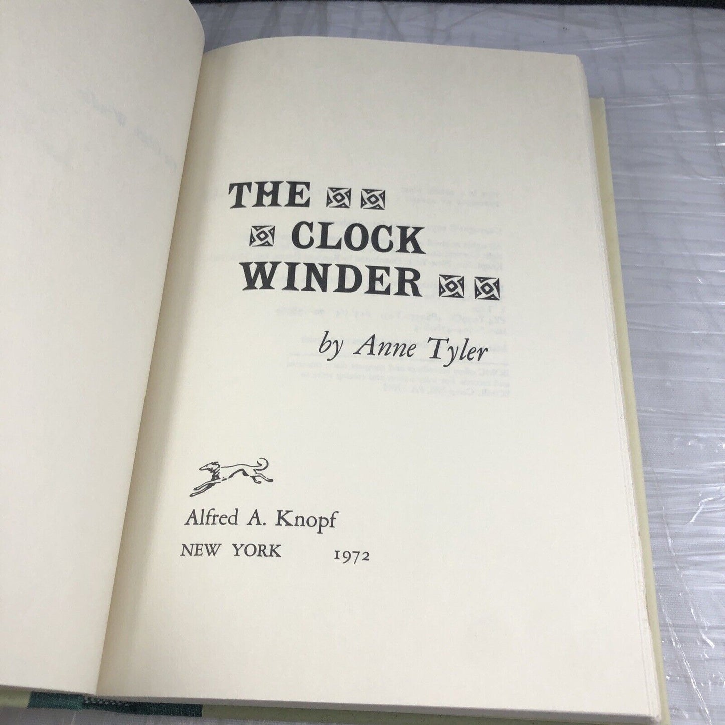 1st Edition The Clock Winder Anne Tyler 1972 DJ Knopf Domestic Fiction Baltimore