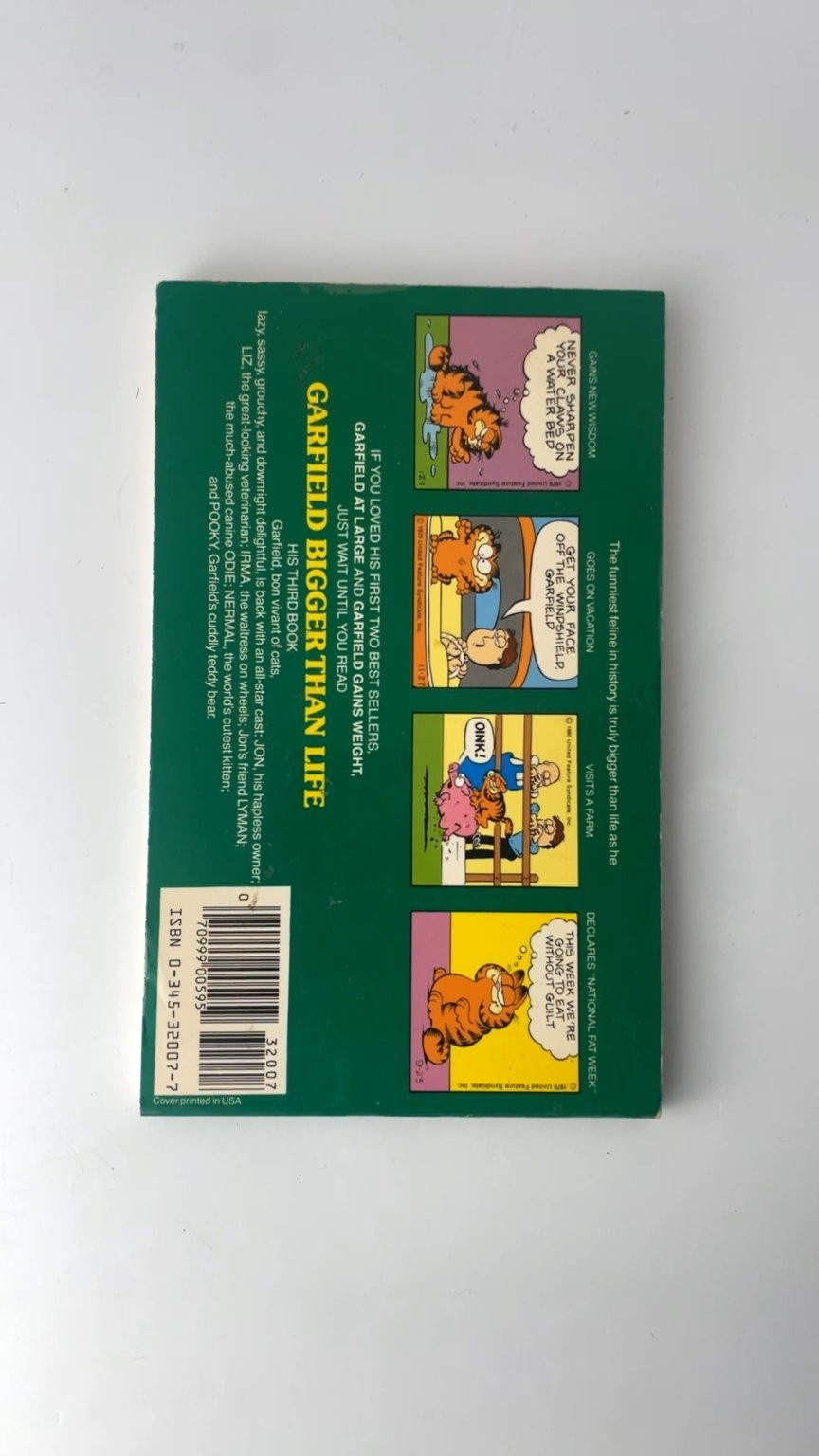 Garfield Bigger Than Life by Jim Davis First Ballantine Books Edition 1981