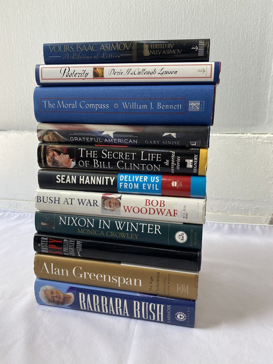 Book lot Assortment-11 Count-Barbara Bush, Posterity, A Lifetime Of Letters. Etc