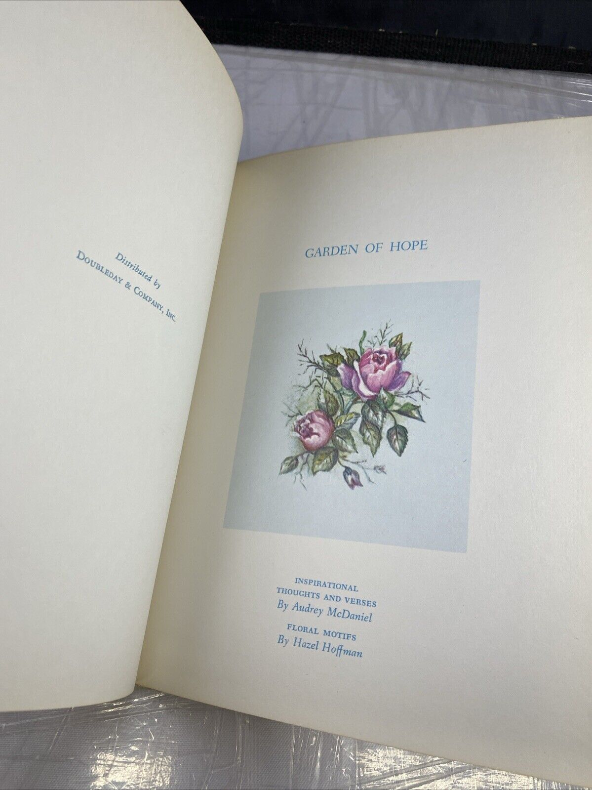 ILLUSTRATED Garden of Hope By Audrey McDaniel Inspirational Verses 1966