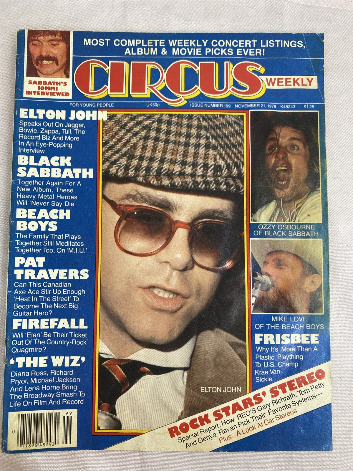 Vintage Rocking N Roll Magazine Circus Nov. 1978 Elton John Black Sabbath    G52