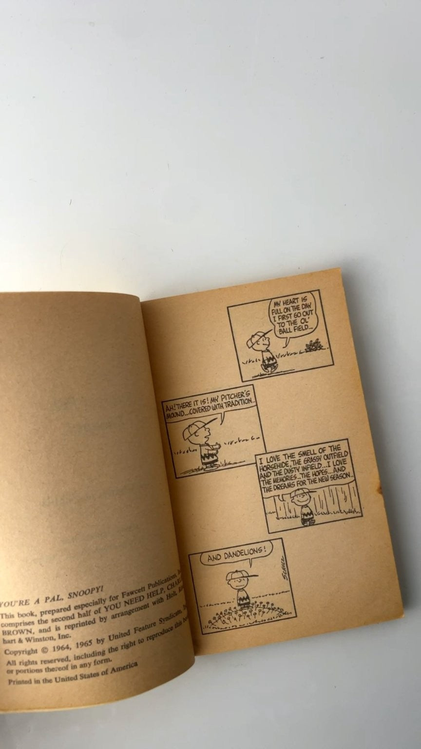 You're a Pal Snoopy Charles M. Schulz 1964 Fawcett Illustrated