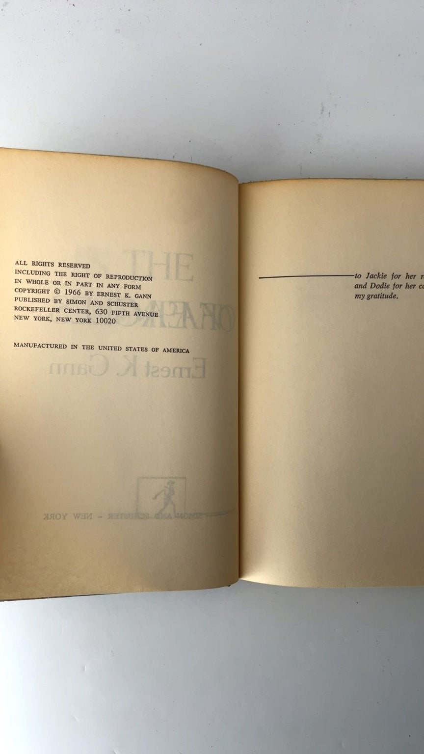 In the Company of Eagles Ernest K. Gann 1966 Book Club Edition War Novel