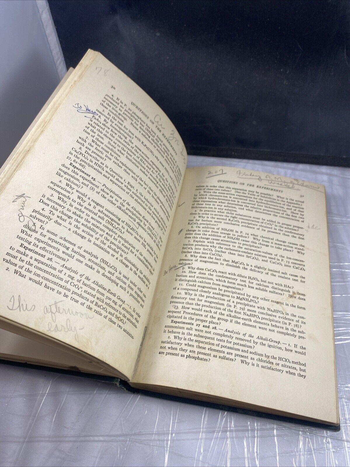 HARDCOVER "QUALITATIVE CHEMICAL ANALYSIS" 1930 Print SEE PICS BY LOUIS J. CURT