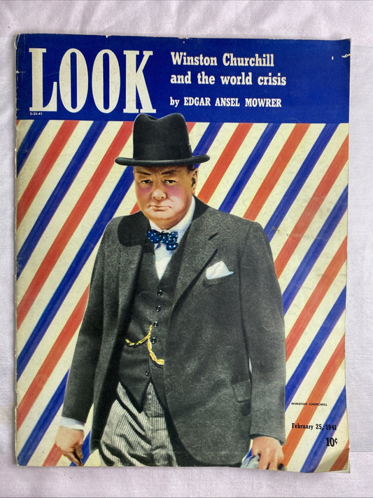 LOOK MAGAZINE - Feb 25 1941 - CITIZEN KANE / Henry McLemore / Winston Churchill