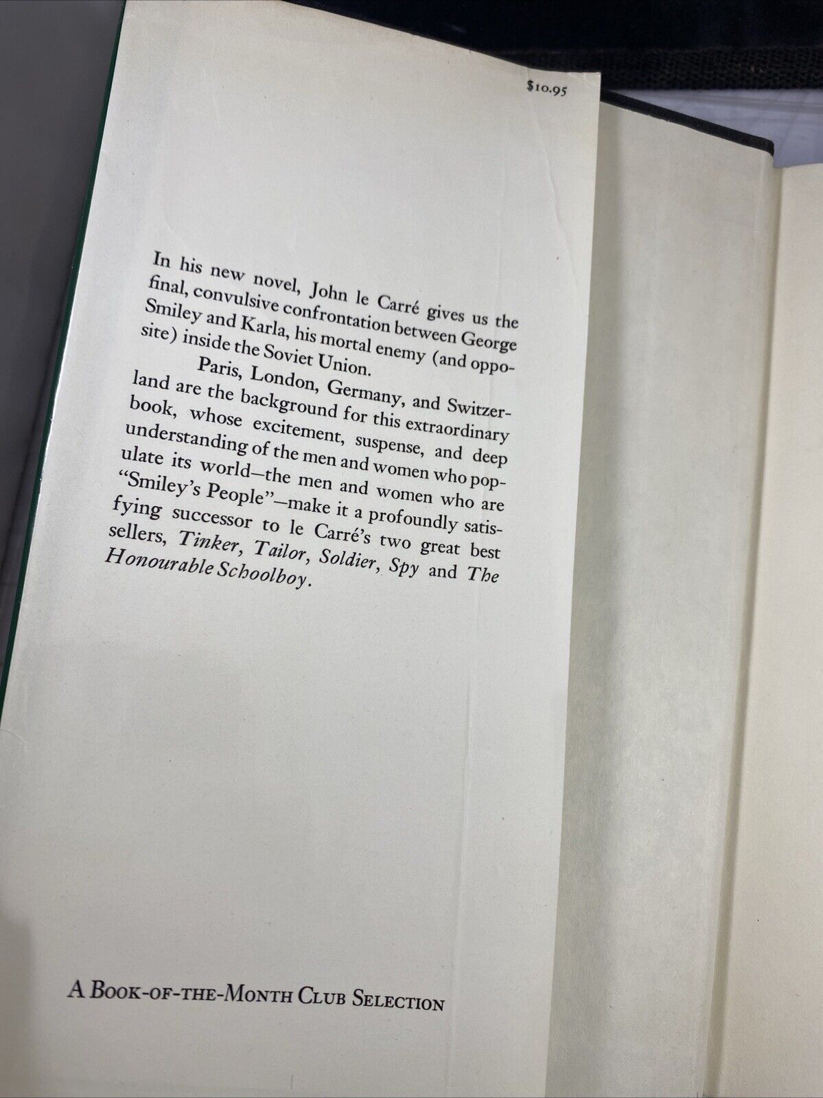 SMILEY'S PEOPLE by John Le Carre First Trade Edition Book Club HCDJ 1980 ID-3,4
