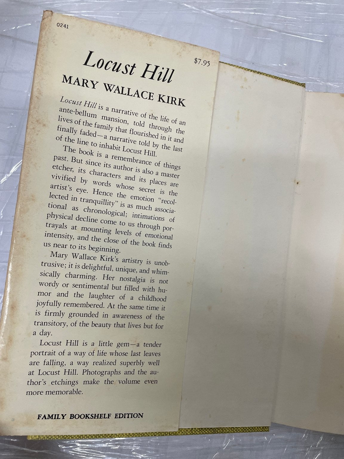 Locust Hill Mary Wallace Kirk 2nd Printing 1976 Illustrated Historical Fiction