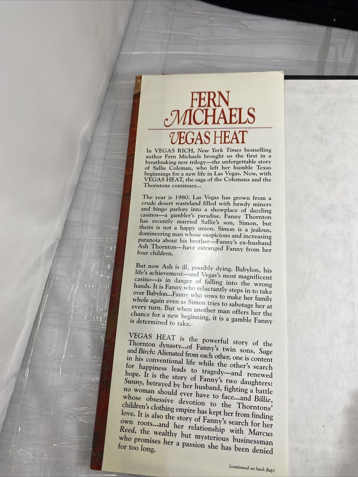 Vegas Heat Fern Michaels Vintage Romance Love Story Novel Hardcover Dust Jacket