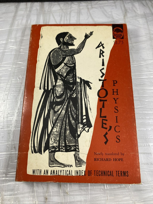 Aristotle's Physics Paperback Aristotle Vintage 70s Paperback Bison Book