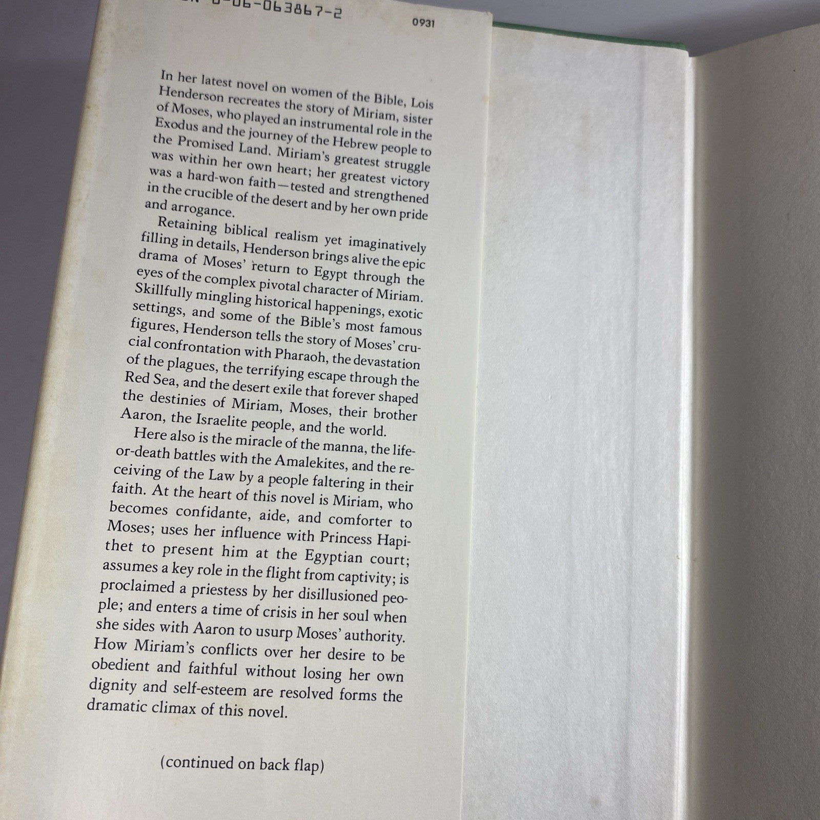 MIRIAM, A Novel, Lois T. Henderson, 1983, Guideposts, Religious Fiction Vintage