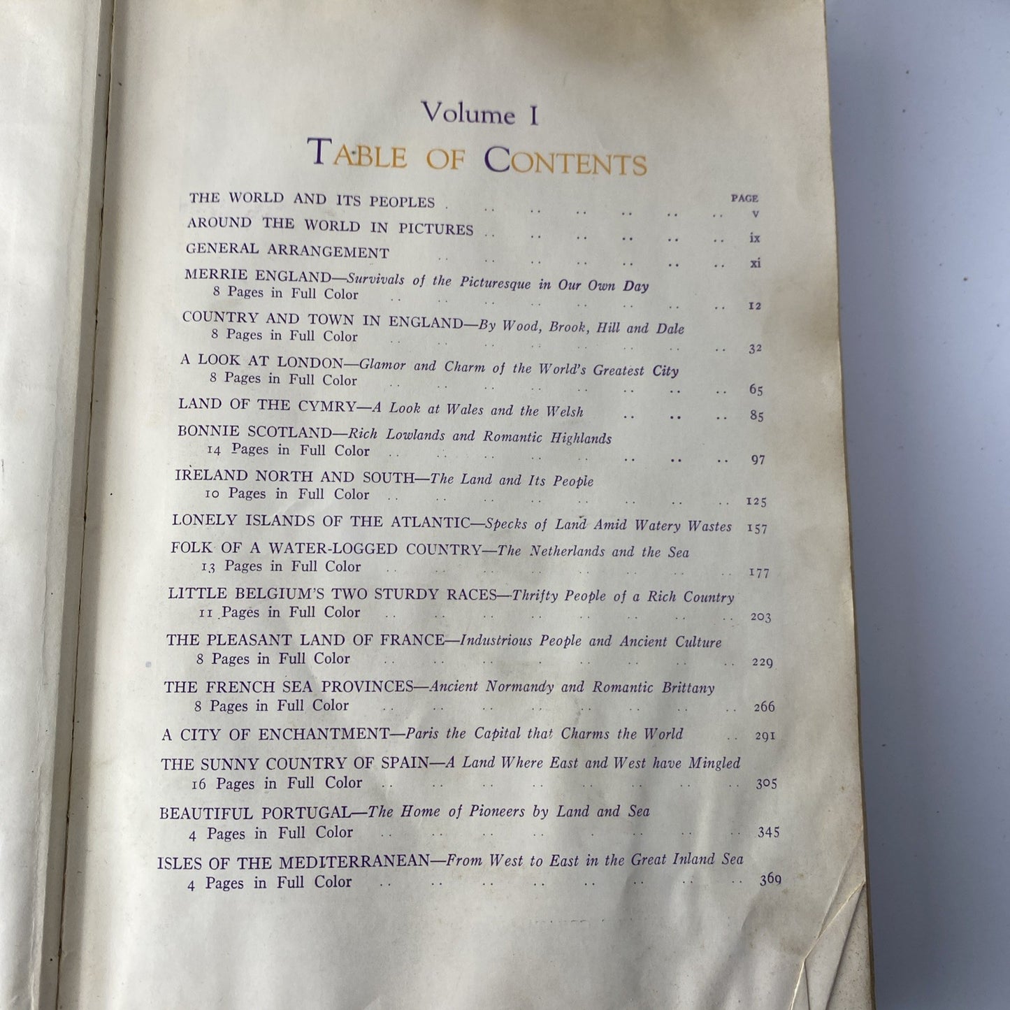 Lands And Peoples Vol 1 British Isle And West Europe Grolier Vintage 1963 Rough