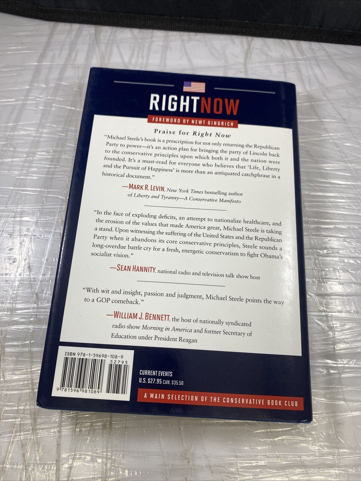 Right Now 12 Step Program Defeat Obama Agenda Michael Steele 2010 HC SIGNED