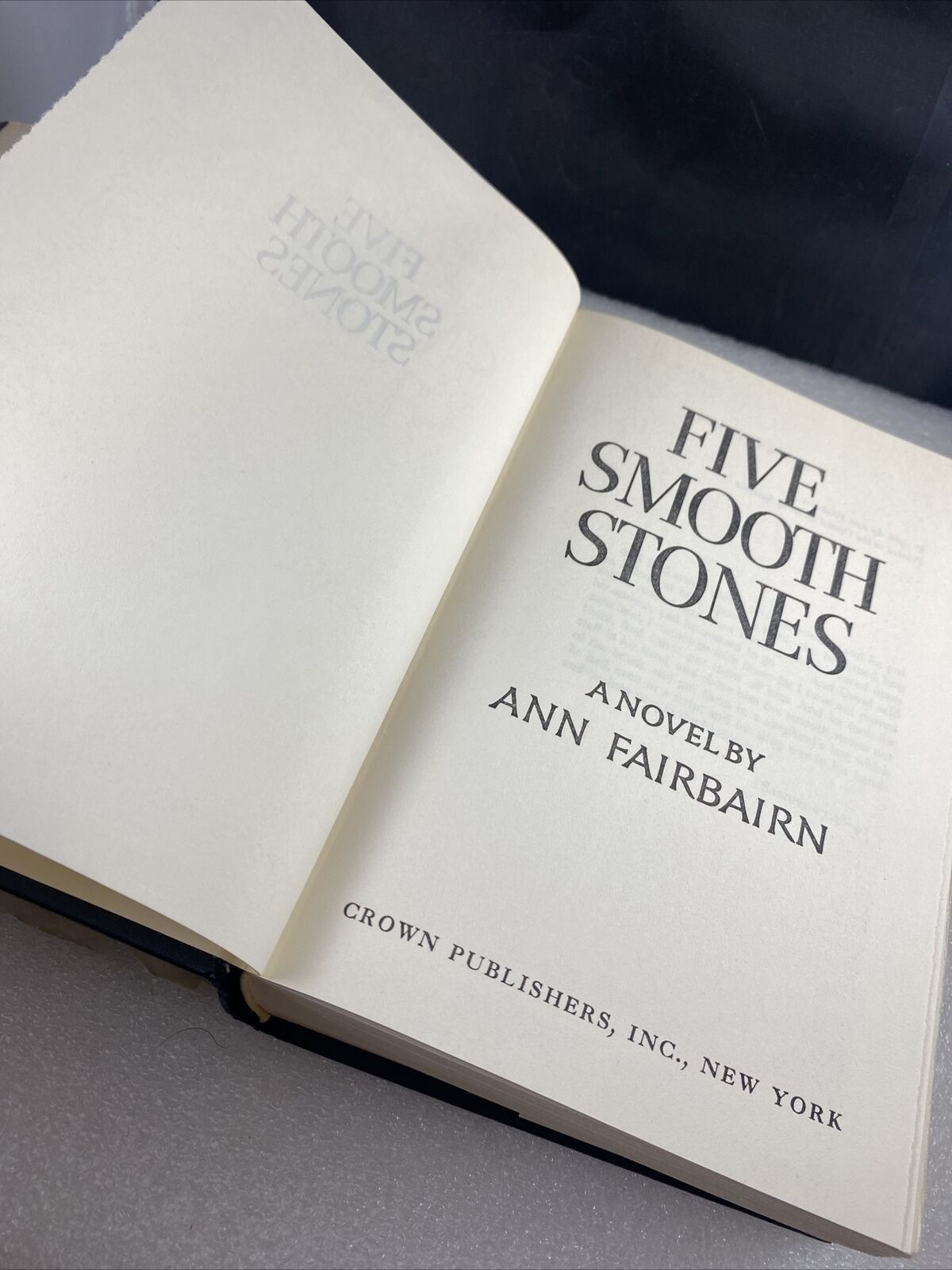 Five Smooth Stones by Ann Fairbairn HBDJ BCE Vintage 60s Historical Fiction